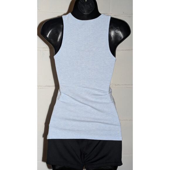 Tommy Hilfiger Tank Top Sleeveless Light Blue 3 Button Fitted Small - Picture 2 of 3